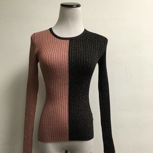 INTERMIX two tone pink black sweater xs